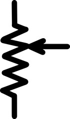 electrical circuit symbols icon potentiometer