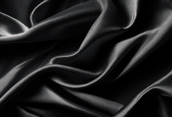 Fototapeta premium elegant silver fabric draped gracefully dark showcasing intricate texture reflective qualities stunning visual composition, backdrop, drapery, textile
