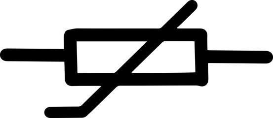 electrical circuit symbols icon thermistor