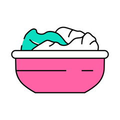 lettuce leaves line icon vector. lettuce leaves sign. isolated symbol illustration