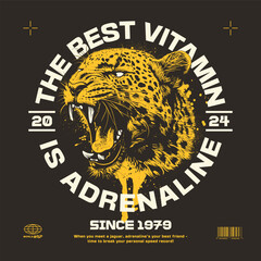 Design Concept With Roaring Jaguar