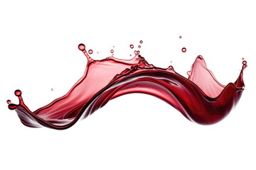 red wine splash wave isolated on white or transparent png