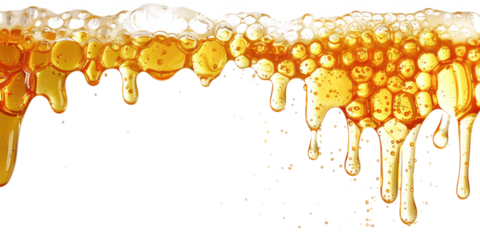 dropping honey isolated on white or transparent png