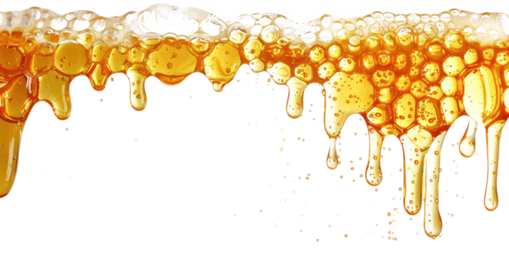 dropping honey isolated on white or transparent png