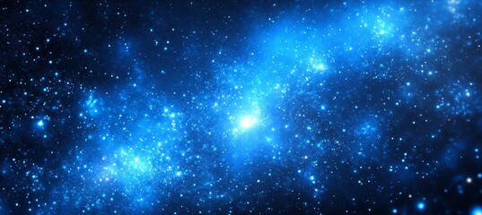 Fototapeta premium Dark Blue Universe Background With Glow Particles Cosmic Galaxy Image With Stars And Nebulae