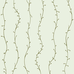 Floral Leaf Hand drawn vines in vector illustration design, Ivy vines in minimal design graphics