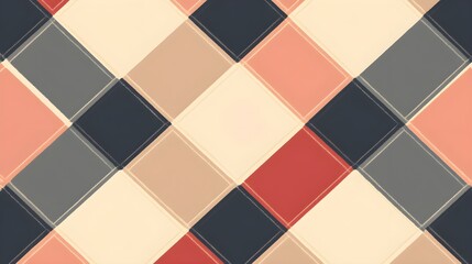 Abstract Geometric Pattern with Diagonal Lines and Stitching Detail