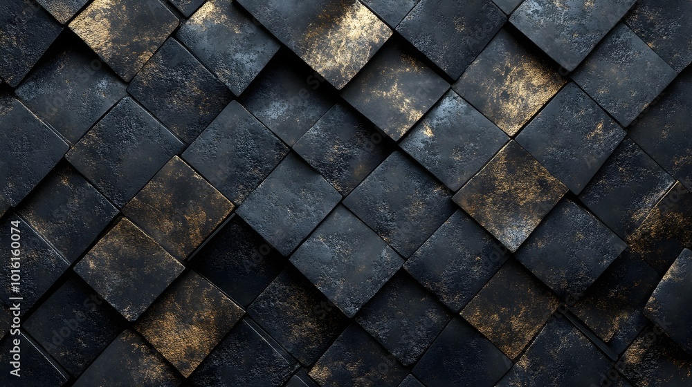 Poster black and gold geometric pattern abstract background texture