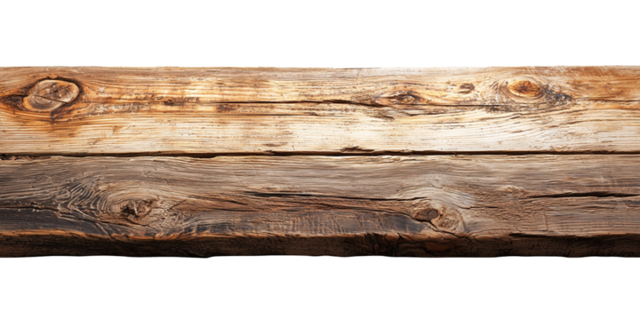 isolated old wood board banner