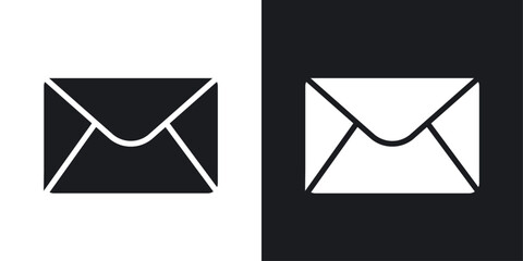 Mail solid vector icon pack