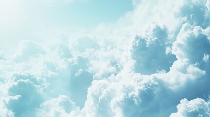 Soft blue and white clouds in a light sky, creating an airy and fresh background perfect for wellness or health products.