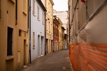 Fototapeta premium Rimini, Emilia Romagna, Italy - 2024: old street in old town center