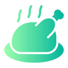 roasted chicken gradient icon