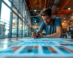 Business presentations with engaging visuals and data, professional and impactful, Urban, Cool tones, Photograph, Corporate communication