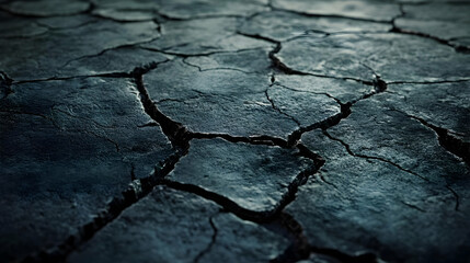 Obraz premium Dark Cracked Surface 3D Background