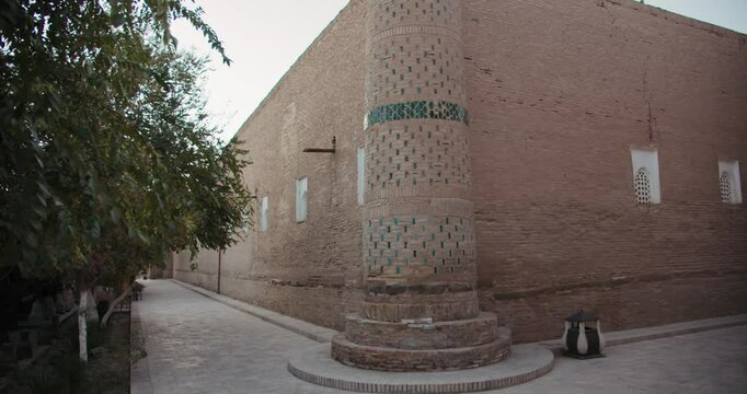 Khiva Uzbekistan Fortress Ichan Kala Minaret on the madrasah Mohammed Rahim Khan 5