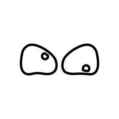Cartoon eyes icon vector. Halloween eyes illustration sign. Eyes symbol or logo.