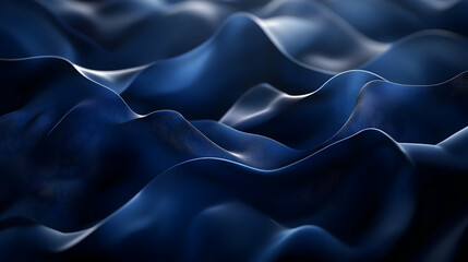 Abstract Blue 3D Wavy Background