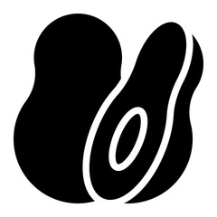 avocado glyph icon