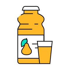pear nectar line icon vector. pear nectar sign. isolated symbol illustration