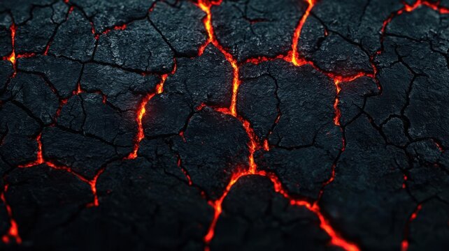 Volcanic fissure with linear eruptions, producing lava from cracks in the earth's surface, volcano, fissure eruption