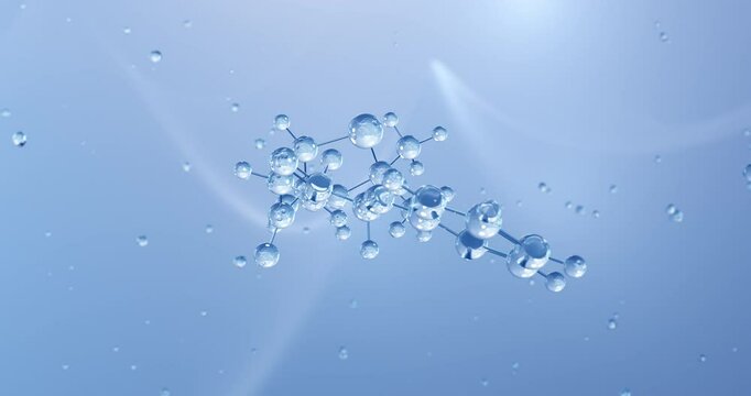 Phenoxymethylpenicillin rotating molecular structure, 3d model of molecule, penicillin v, looped video