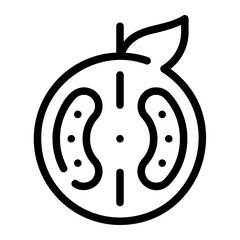 Naklejka premium tomato line icon