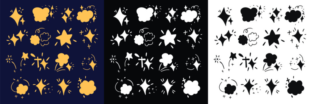 shet of shine, star, blink sign symbol element stock design vector. 