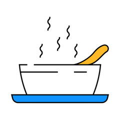 pumpkin soup line icon vector. pumpkin soup sign. isolated symbol illustration