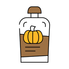 baby food pumpkin line icon vector. baby food pumpkin sign. isolated symbol illustration