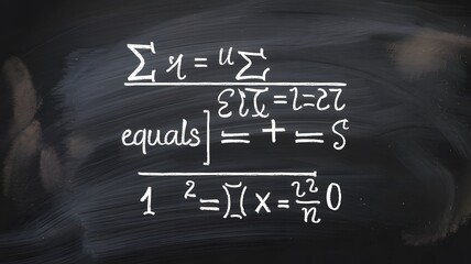 Maths formula written on the board