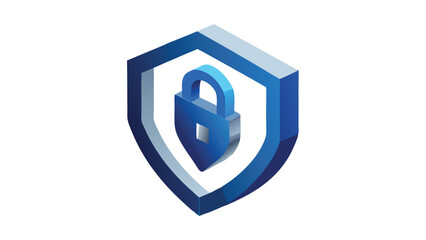 Secure icon isolated 3d render illustration