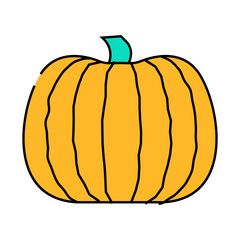 pumpkin plant line icon vector. pumpkin plant sign. isolated symbol illustration