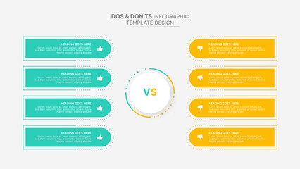 Dos and Don’ts Comparison Modern Infographic Design Template