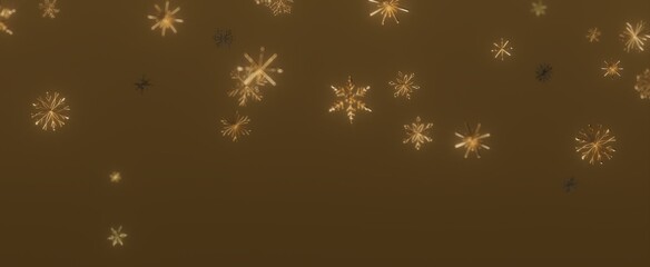 Golden Snowflake Background
