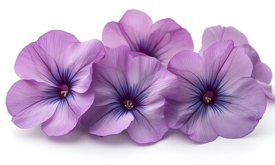 Obraz premium a group of purple flowers
