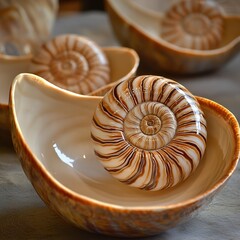 Seashell Spiral: A Close-Up Look at Nature's Beauty