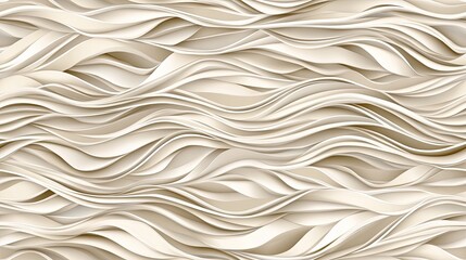 A modern background featuring flowing beige waves formed by soft paper cutouts, ideal for enhancing digital art or lending sophistication to creative projects SEAMLESS PATTERN