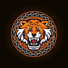 tiger mascot vector illustration