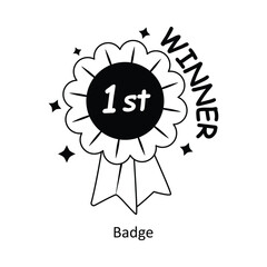 Badge Outline  concepts style illustration. EPS 10 File