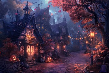 Halloween atmosphere furniture festival plant.