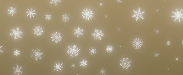 Snowflakes on a Brown Background