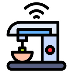 Vector Icon Machine, wifi, iot, coffee, internet