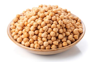 Macro chickpea isolated on white background pulse bean vegan vegetarian organic raw