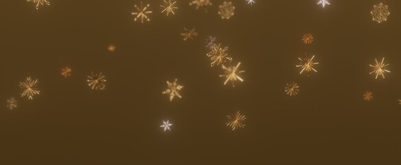 Golden Snowflakes Falling