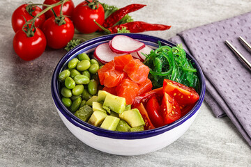 Hawaian cuisine - Poke with salmon