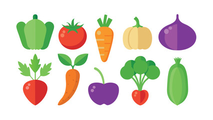 Vegetables Icons Set