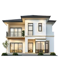 Modern two-story house exterior