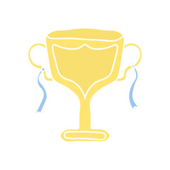 winner golden cup cartoon icon
