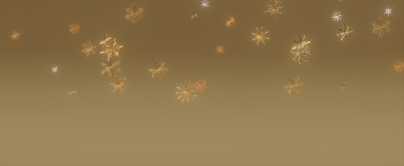 Golden Snowflakes Falling